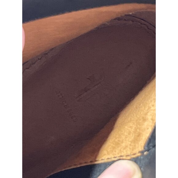 FRYE Brielle Rebel Peep Toe Women's Crackle Leather Bootie Ankle Boots White 5.5 - Picture 12 of 12